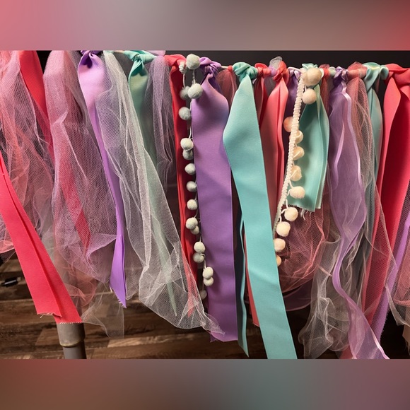 Handmade Ribbon Garland / Baby/ Decoration/birthday/ Party 42 in - Picture 2 of 6